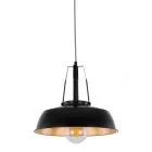 Paloma, nowoczesna lampa wisząca, czarna, E27, MDM-3619/1M BK+GD